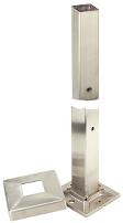 SQ End Baluster SS304 Brush,40x40x2x1150mm,2 Holes One Side
