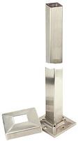 Square Baluster Post, No Holes, SS316 Brushed,40x40x2x1150mm