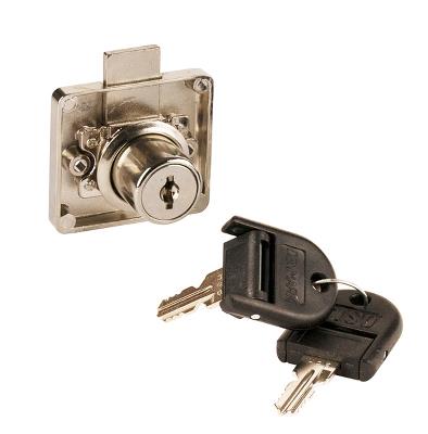 Rim Lock 852, ø19x22mm (Slim Case), Nickel Plated, HCK SISO