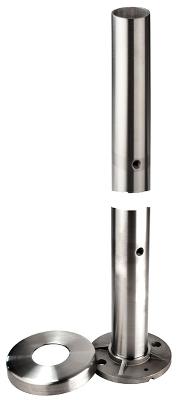 180DG Baluster SS316 Brushed,ø42,4x2x1150mm,4 Holes Two Side