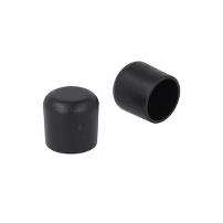 Plastic Cap For Round Tubes, Diam 20mm, PE, Black