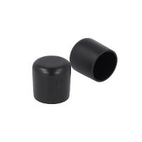 Plastic Cap For Round Tubes, Diam 22mm, PE, Black