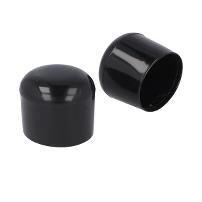 Plastic Cap For Round Tubes, Diam 32mm, PVC, Black