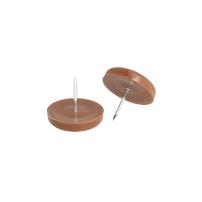Plastic Tack, Nail-On Glide, ø28mm, Brown PE, 18mm Nail