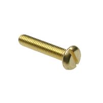 DIN 85 Slotted Pan Head Screws, Solid Brass, AM 6X60