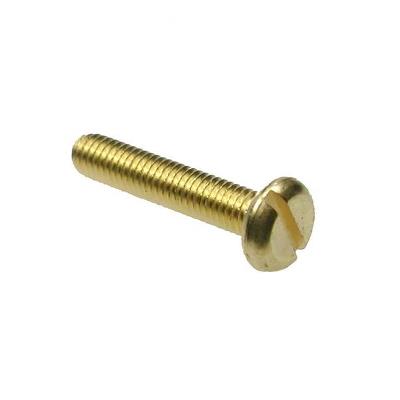 DIN 85 Slotted Pan Head Screws, Solid Brass, AM 6X40