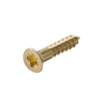 Wood Screw, CSK Brass, 3.5x16mm DIN 7997 PZD