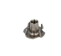 Tee Nut, 4 Prongs, M6x11mm (1,1mm), Steel, Plain