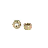 Hex Nut W/Nylon Ring, M10, DIN 985-10, Yellow Zinc Pl.