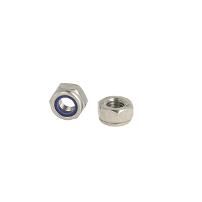 Hex Nut W/Nylon Ring, M10, DIN 985-10, Stainless Steel A2