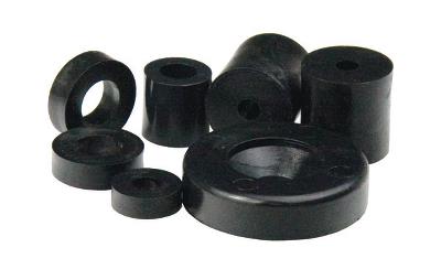 Distance Spacer, PE, Black, H=6mm, OD=20mm, ID=10.5mm