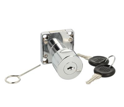 Rim Lock MIC850, ø19x22mm, CPL, W/Turning Knob & CK:SISO,