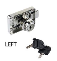 Rim Lock MIC965, ø19x22mm, Left, NPL, HCK SISO,#J11,Adjust-