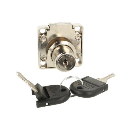 Rim Lock MIC-850, ø19x22mm, Drawer, NPL, HCK SISO, #J12,