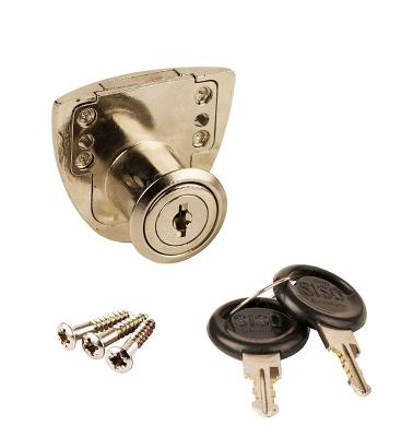 Rim Lock M-850N, ø19x22mm, Drawer, NPL, #J11, KA D20,CK SISO