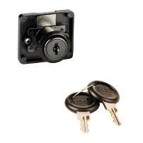 Rim Lock 852, ø19x22mm (Slim Case), Black Nickel Pl,CK SISO