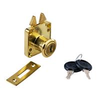 Roll Blind Lock 855, ø19x22mm, Brass Plated, CK SISO, W/Flat