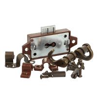 Rotary Bar Lock 155P Brown/NPL, Screw-On, L+R,No Bar or Key,