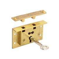 Mortise Lock 245, Brass 64x38mm, Backset 22mm, Brass Square