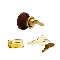 Flap Lock P9411, ø18x20mm, Brown/BPL,MK SISO,KA,W/Key Reten-