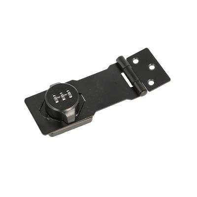 Combi. Cam Lock Hasp & Stapler M800, 3-Digit, Black Finish