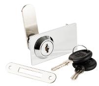Glass Door Lock 916, CPL, 180DG,W/30mm Cylinder,Cam No.A01,