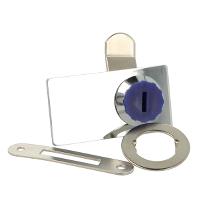 Glass Door Lock MIC916,CPL,180DG,W/30mm Cylinder, Body Only,