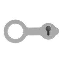 Soft Plug for Sliding Door Lock C409, Silicon, Grey RAL 7001