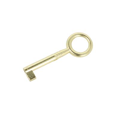 Traditional Key # 0007, Brass Plated, Eurobit, Shaft 30mm