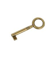 Traditional Key # 0007, Bronze Plated, Eurobit, Shaft 30mm