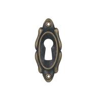 Escutcheon, Oval, Bronze Plated, For Nail-On