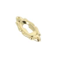 Escutcheon, Oval, Brass Plated, For Nail-On