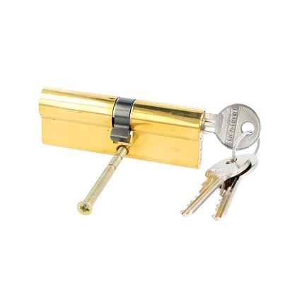 Profile Cylinder, Brass Polished, 70mm (25+10+35mm) FAB Key