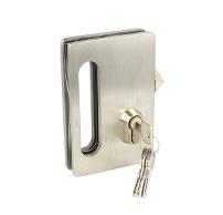 Glass Door Lock 10-12mm, SS304 Brushed, F/Folding & Sliding