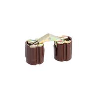Cylinder Hinge, Brown Plastic, ø16mm, With Screws