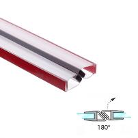 PVC Seal Glass/Glass, White Magnet, 180DG, ADH07, F/8-12mm,