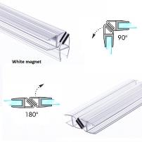 PVC Seal Glass To Glass, White Magnet, 90/180DG, S-5711, F/6