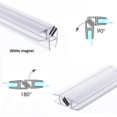 PVC Seal Glass To Glass, White Magnet, 90/180DG,S-5711,F/10