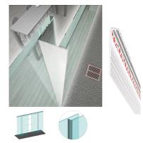 Transp. Adhesive PVC Profiles,F/Sliding Doors,5x3000mm, 8-14