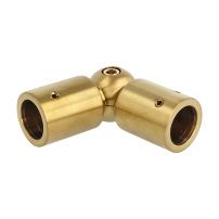 Swivel Connector F/2 Bars, F/ø19mm Tubes, Brushed Brass
