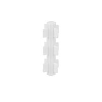 PVC 4-Way Connector 60mm, White, Without Velvet