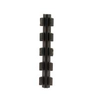 PVC 2-Way Connector 90mm, Dark Grey, Without Velvet