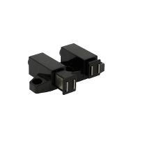 Magnet Touch Latch Double, Black, Square Pin, Screw-On