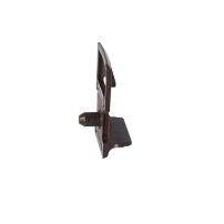 Shelf Support W/Retainer, 16mm Wood Shelves, Brown Plastic