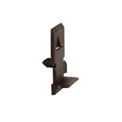 Shelf Support W/Retainer, 18mm Wood Shelves, Brown Plastic
