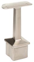 Square Fixed Round Rail Support,SS304-Brushed,40x40x2x79mm