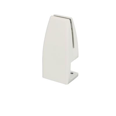 Partition Panel Clamp, Clamp-On, Alu,White Painted,F/4-8mm