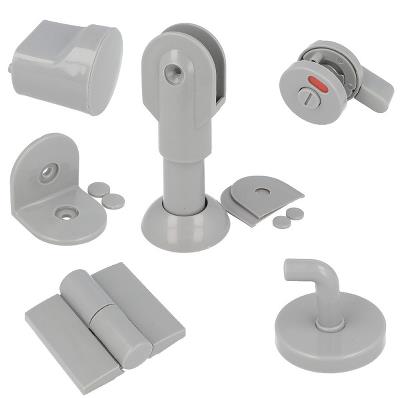 Toilet Cubicle Fit, Grey, PP, Left, Leg 115-135mm, Consist