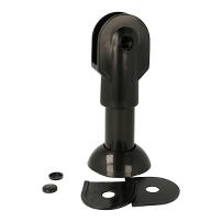 Toilet Cubicle Stand, 115-135mm, W/Cap, F/12-18mm, Black PP