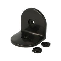 Toilet Cubicle Only Angle Bracket W/Caps, Black PP